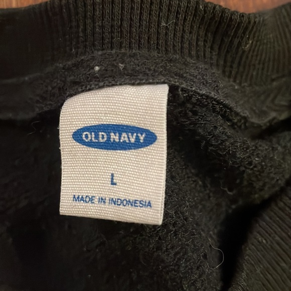 Longer Black Crewneck Tunic Sweatshirt Old Navy Large - Picture 6 of 7